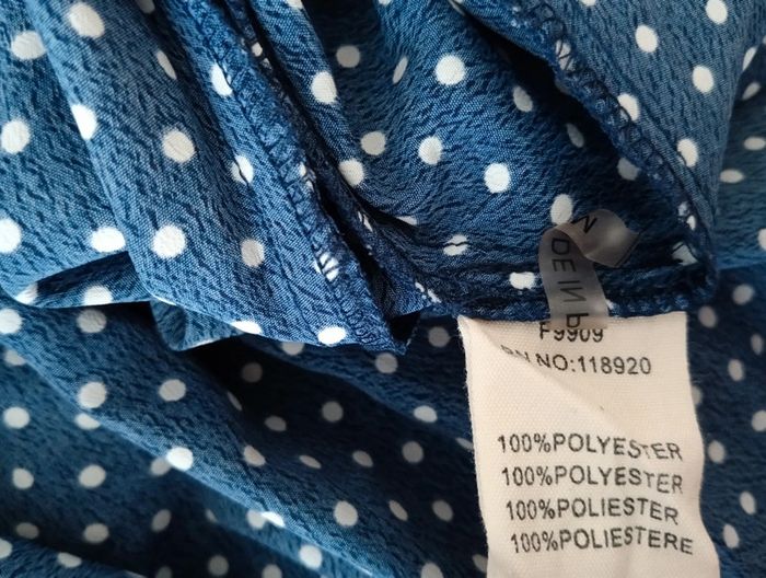 Robe bleu foncé à pois FRNCH taille M - photo numéro 9