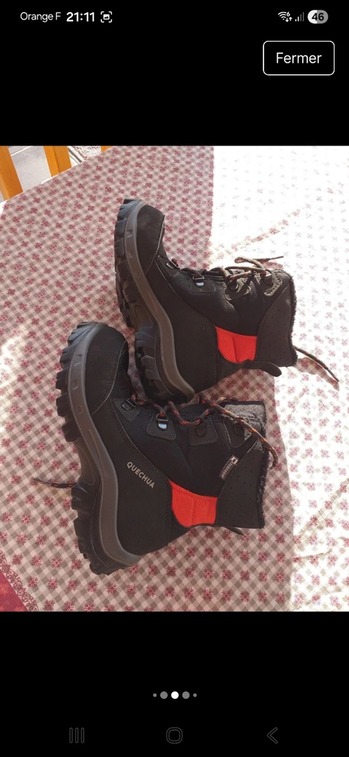 Chaussures 👟 montantes fourrées Quechua 34 - photo numéro 4