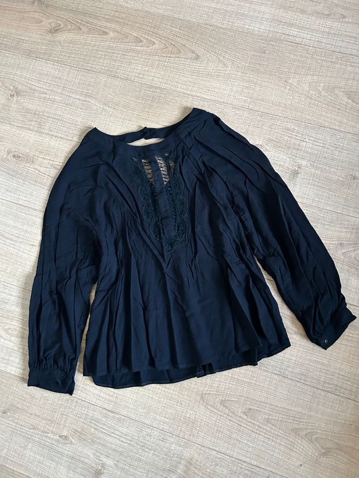 Blouse noire à manches longues An’ge taille 1 jamais portée - photo numéro 7