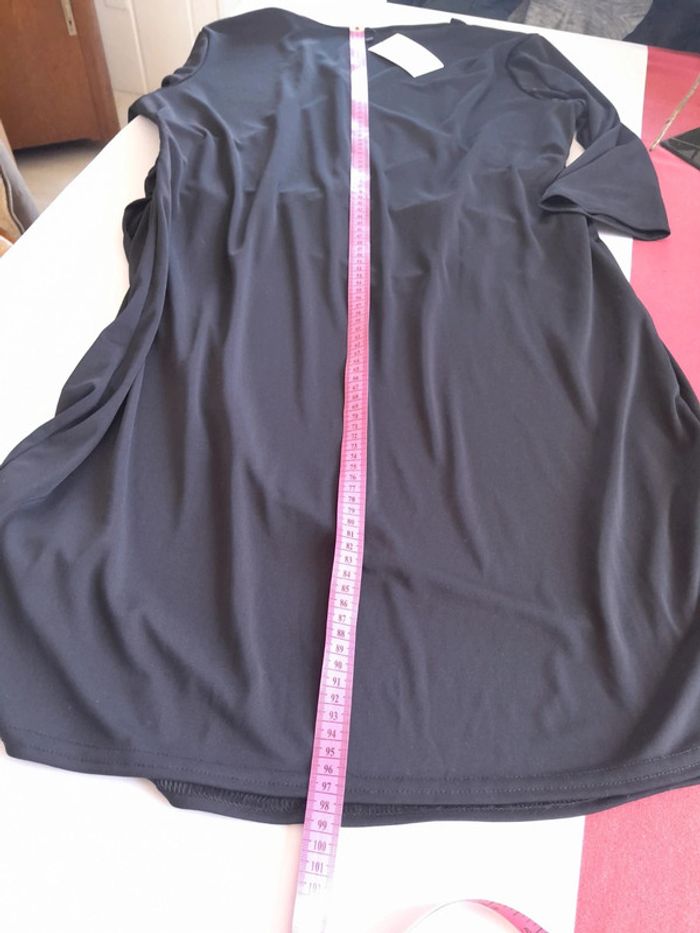 Robe noire neuve drapée extensible Larah createur - photo numéro 9