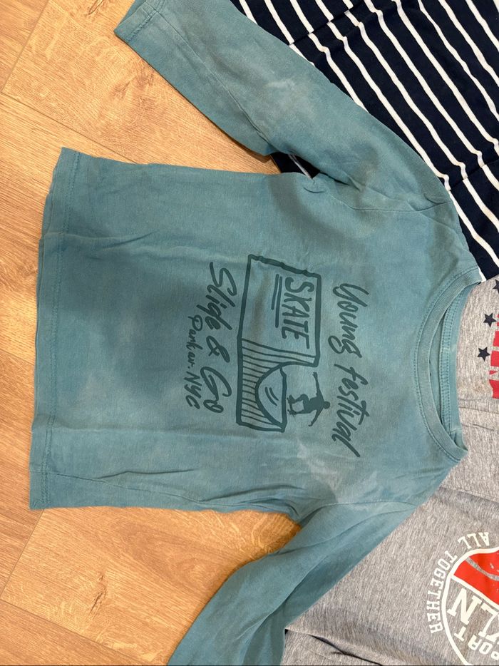 Lot 10 tee-shirts manches longues garçon 4 ans - photo numéro 2