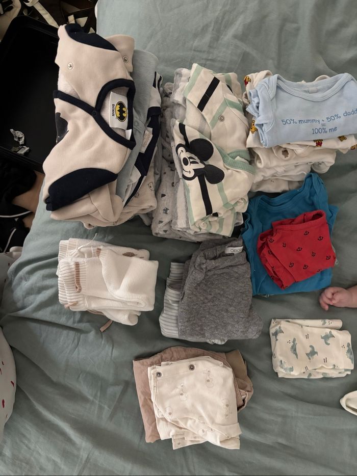 Lot vêtement bébé 1 mois garçon