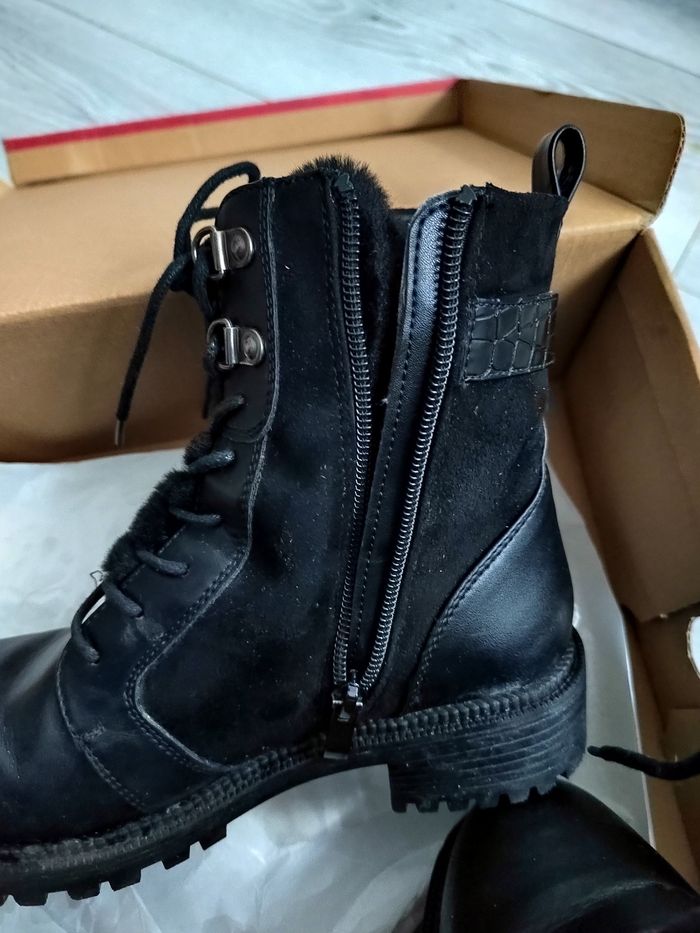 Bottines femme bi matière - photo numéro 5