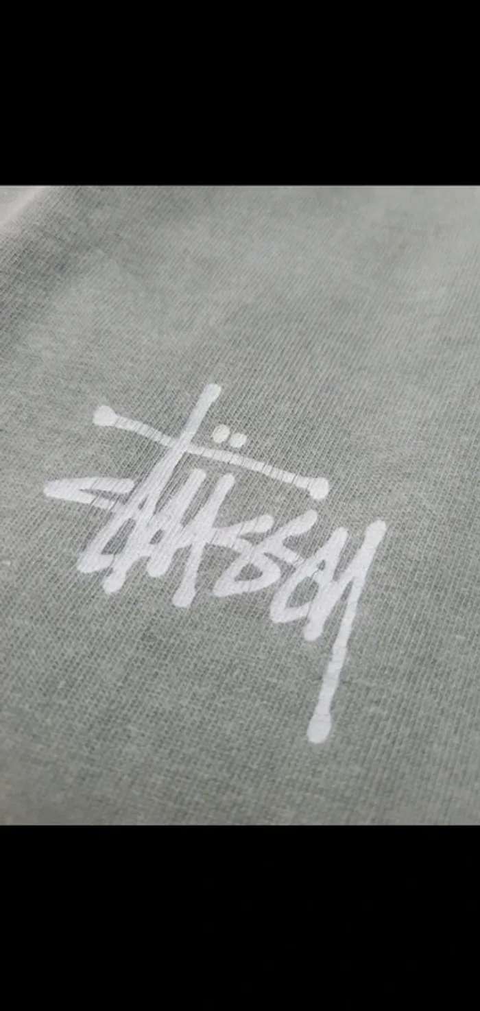 Tee shirt stussy vert menthe kaki taille M - photo numéro 4