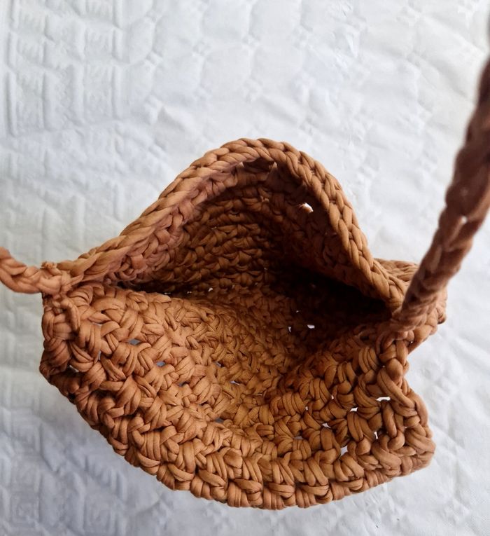 Sac à main à bandoulière , femme , en maille , fait main - photo numéro 3