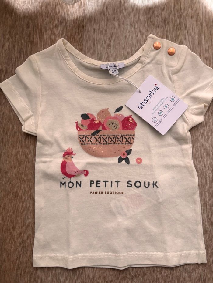 Lot ABSORBA Neuf : Robe et Tee-shirt 6 mois / 68 cm - photo numéro 6