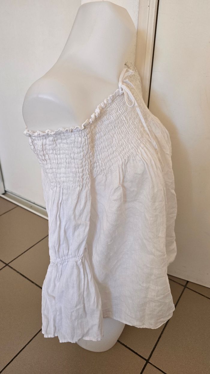 Blouse en lin zara taille 36 - photo numéro 5