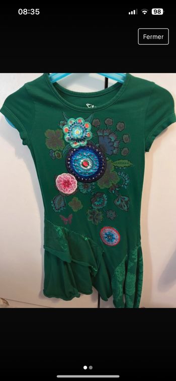 Robe desigual 3/4 ans verte