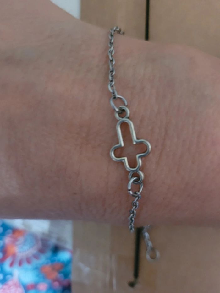 Bracelet en acier inoxydable argenté - photo numéro 4
