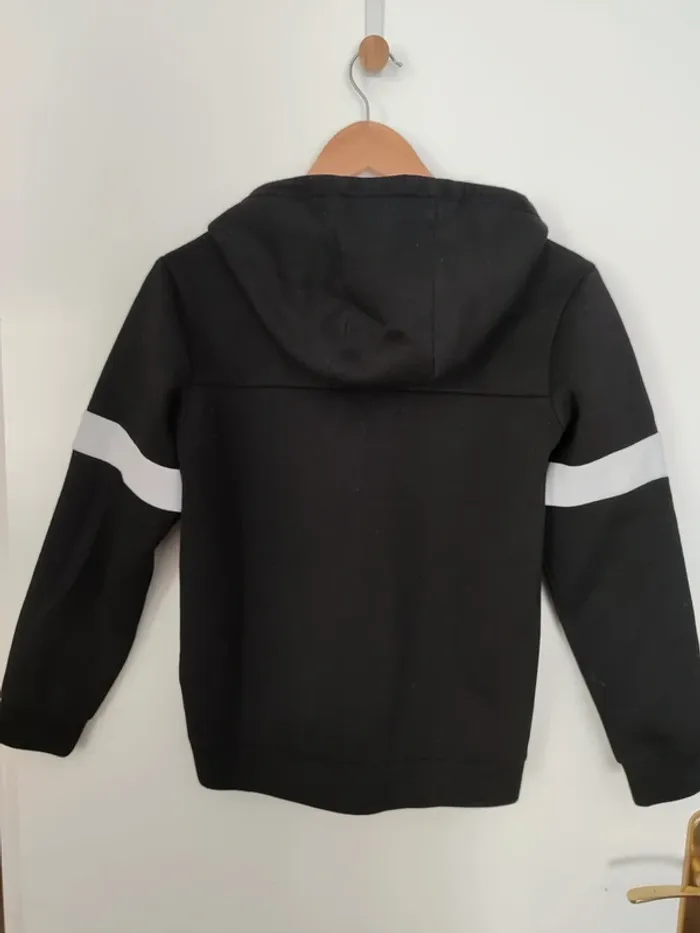 Sweat à capuche zippé 12 ans noir - photo numéro 3