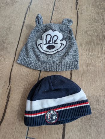 Lot 2 bonnet bébé garçon 44cm