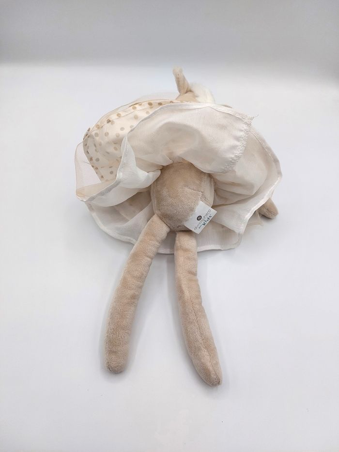 Peluche doudou licorne beige blanc ailes dorées ATMOSPHERA For Kids robe état neuf - photo numéro 3