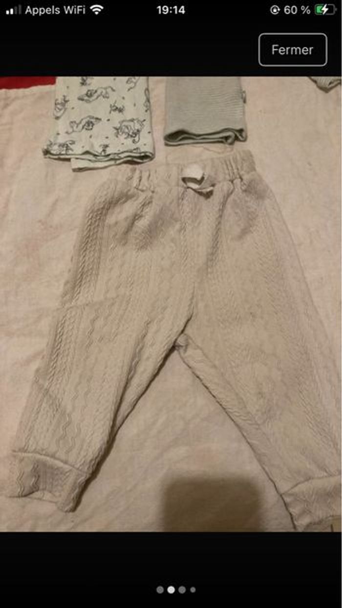 Legging et 2 t-shirts manches longues taille 3 mois - photo numéro 4