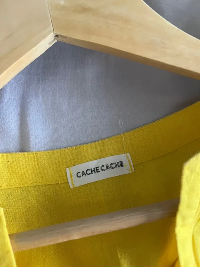 🔹 Robe d’Été Jaune avec Ceinture – Cache Cache 🔹 - photo numéro 3