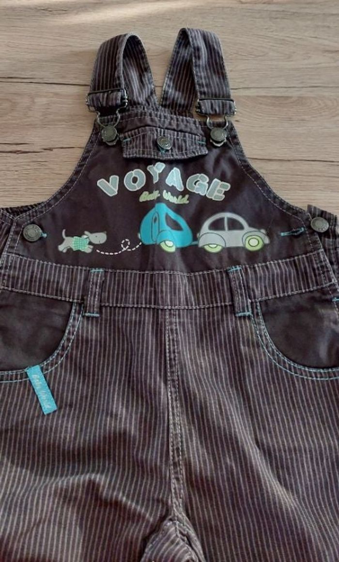 Salopette rayée bébé garçon 23 mois