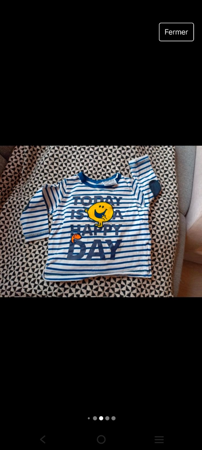 Lot de 9 t-shirts à manches longues 6 mois - photo numéro 8