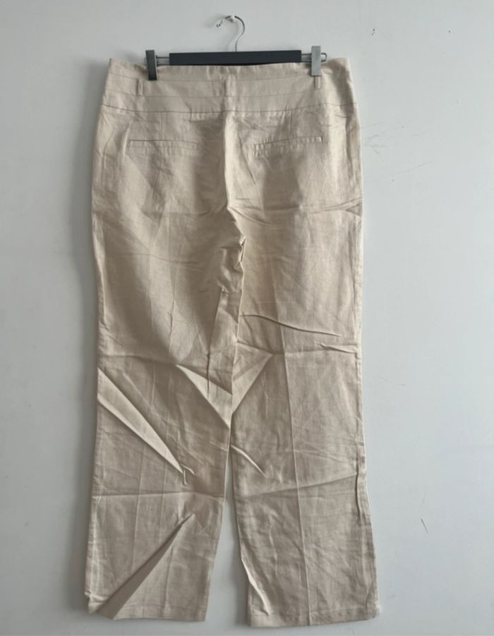 Pantalon Camaïeu  lin/coton femme taille 42 - photo numéro 5