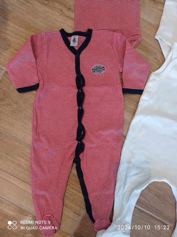 Ensemble 3 pyjamas fins pour demi saison Petit Bateau 6 mois - photo numéro 7