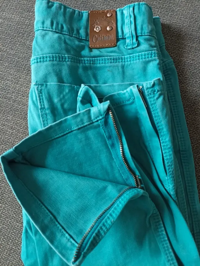 Pantalon turquoise Catimini 10 ans - photo numéro 5