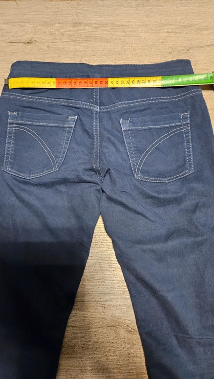 Pantalon bleu tirant sur le mauve, skinny stretch, Benetton, taille 11/12 ans, très peu mis - photo numéro 11