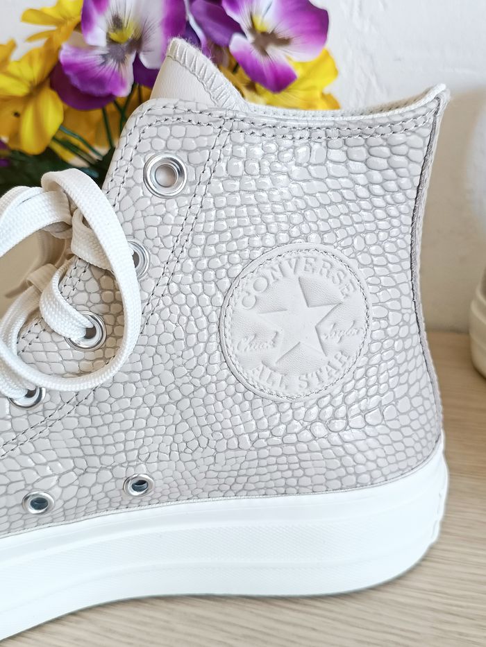 Converse plateforme croco en cuir - photo numéro 3