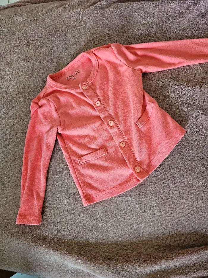 Gilet, veste kiamdi rose 18 mois