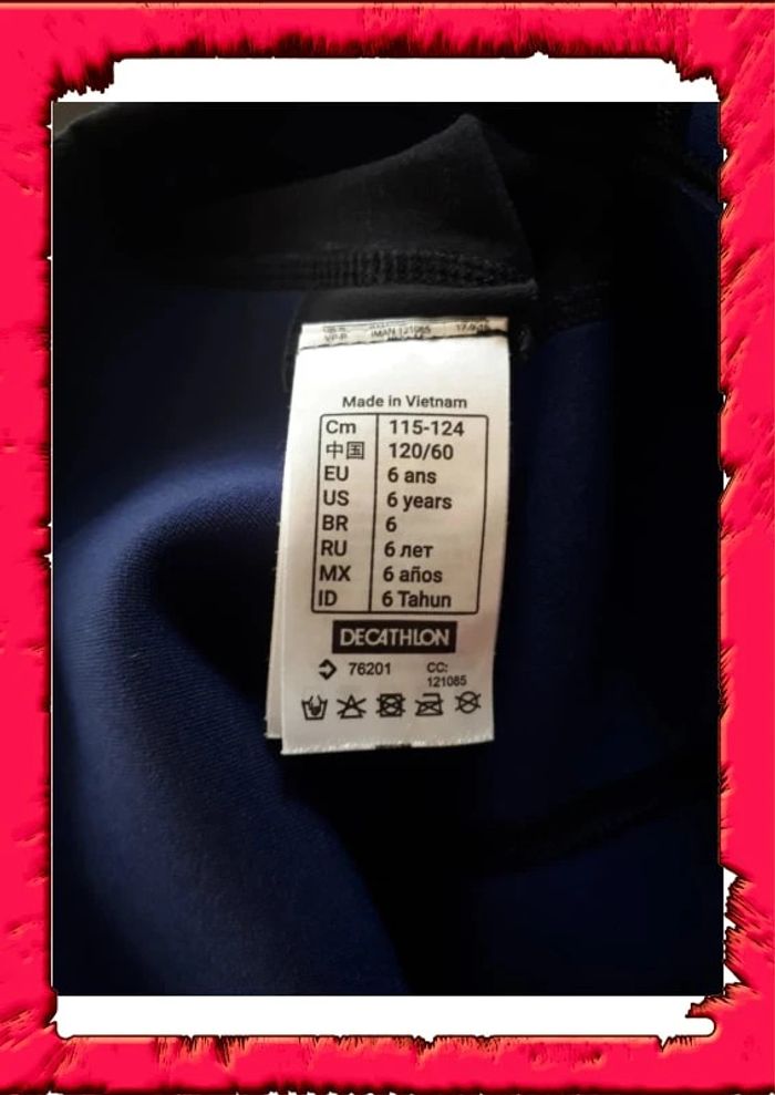 Tshirt anti uv top thermique neoprene 1,5mm 6 ans - photo numéro 5