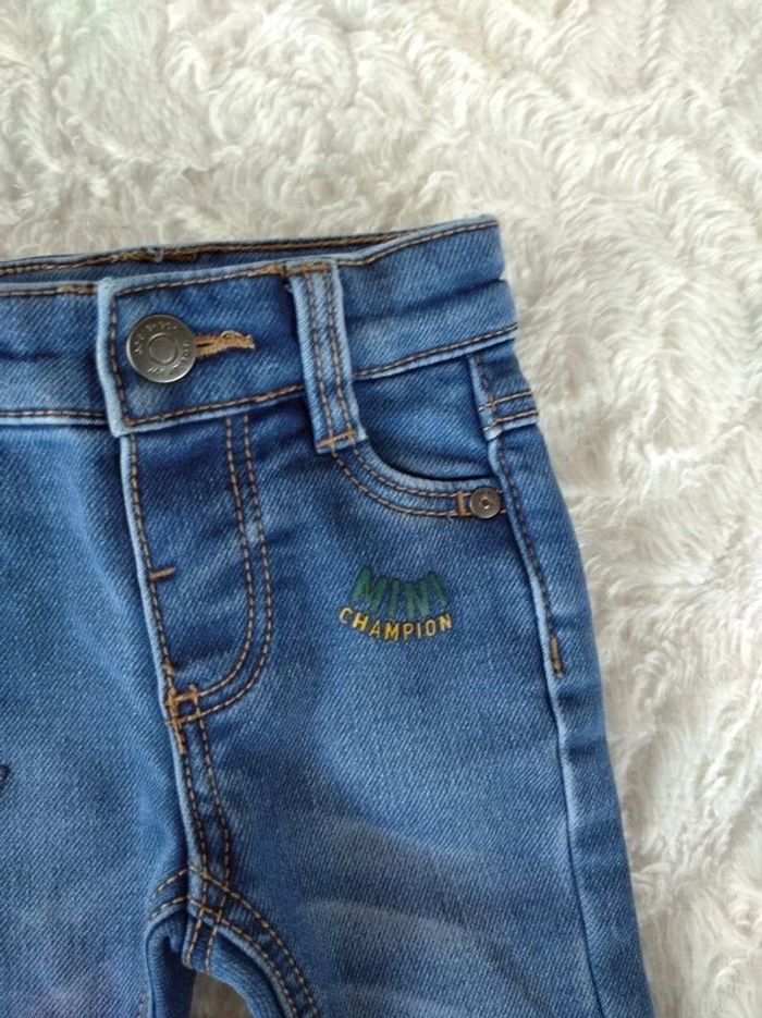 Pantalon jeans slim Garçon 3 mois Fun Mini champion Graine de champion Tape à l'oeil - photo numéro 4
