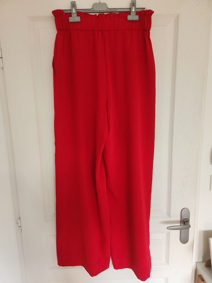 Pantalon large rouge Morgan. - photo numéro 4