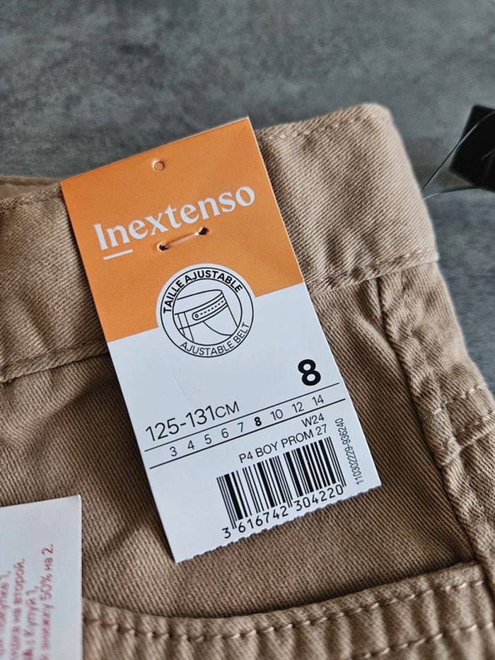 Pantalon chino régular unisexe - Taille 8 ans (125-131cm) - In Extenso (NEUF étiquetté) - Camel - photo numéro 8