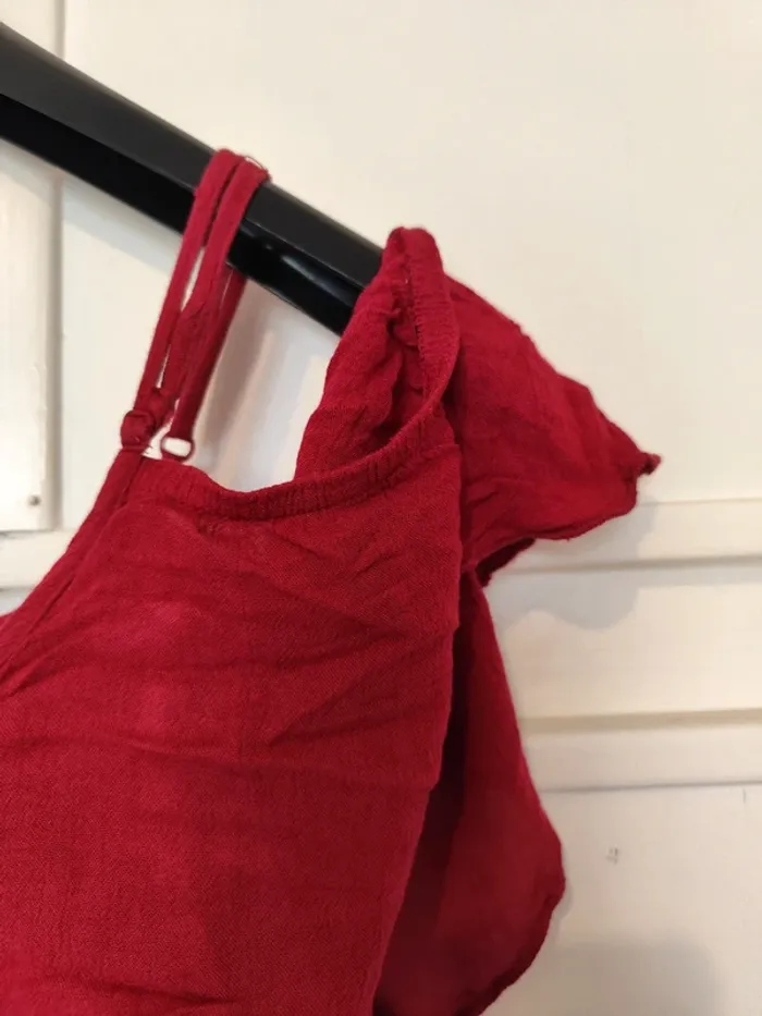 Robe bordeaux épaules dénudées L - photo numéro 4