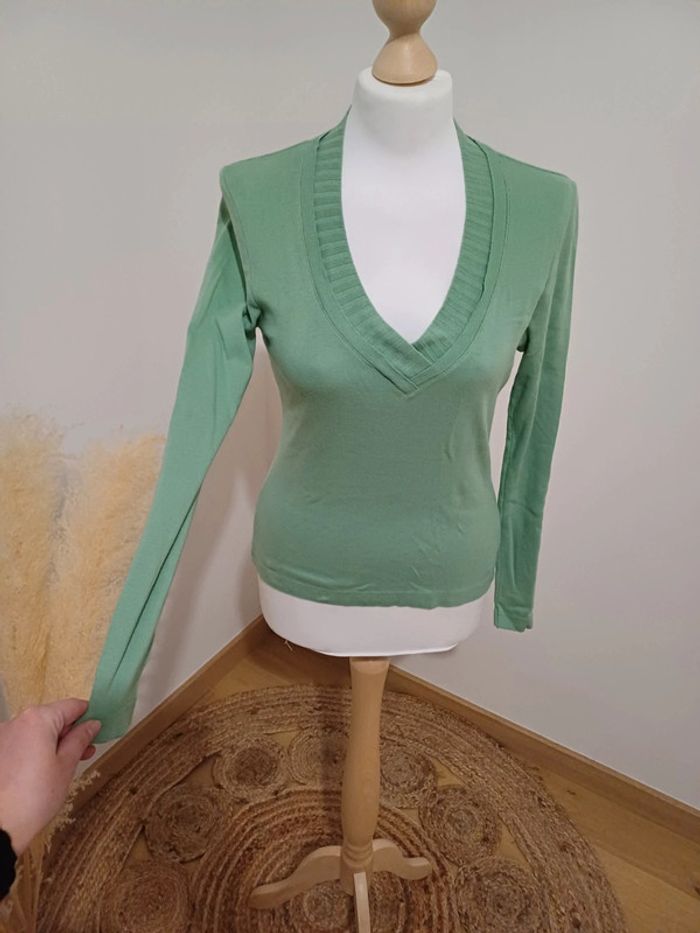 Pull léger vert clair Xanaka taille S 36