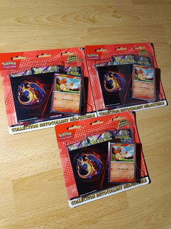 Lot de 3 Packs Pokémon Neufs - Collection Héros Transcendants (Salamèche)