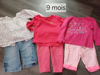 3 tenues 9  mois