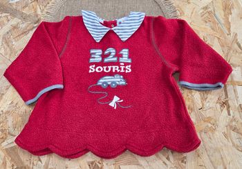 Top rouge manches longues