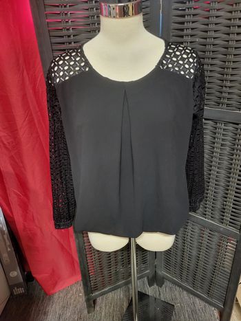 Blouse manches dentelle 40