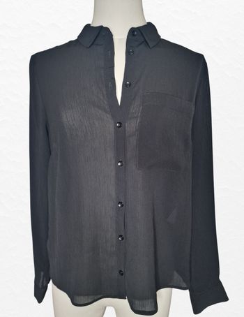 Chemisier manches longues Etam – Taille 34 – Noir – État : Très bon état