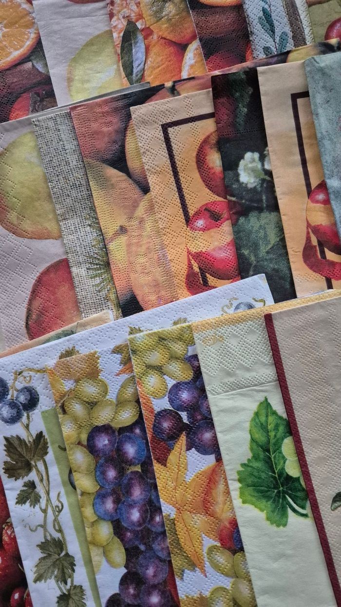 Lot serviettes thème fruits - photo numéro 3