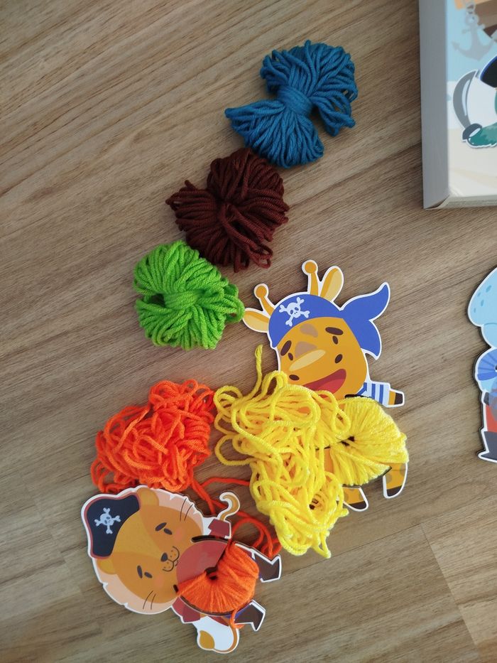 DIY kit fils et laines pompoms à créer little pirates (Loolipo) - photo numéro 3