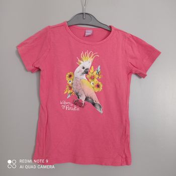 T-shirt rose cacatoès 4ans