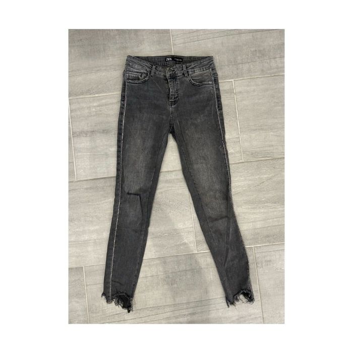 Jean gris à strass
