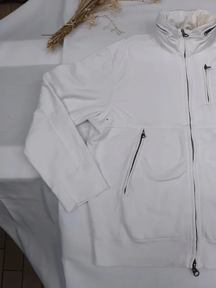 Veste pull épaisse Ralph Lauren homme taille L blanche épaisse excellent état - photo numéro 3