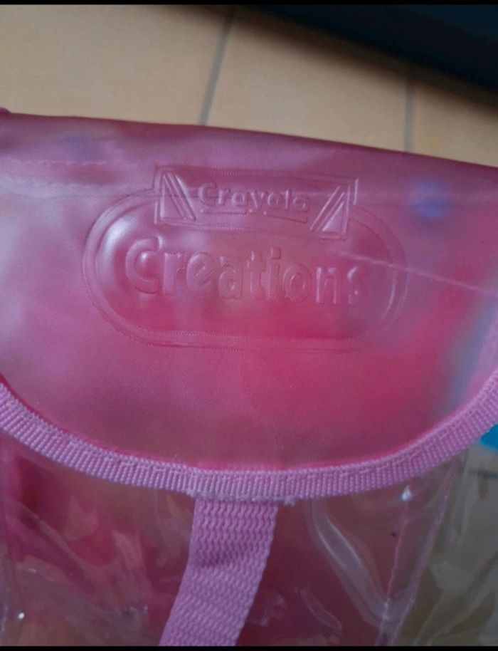 Petit sac à dos en plastique transparent et rose - photo numéro 7