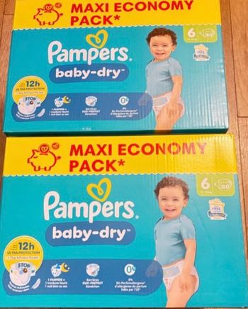 Couche pampers, taille 6