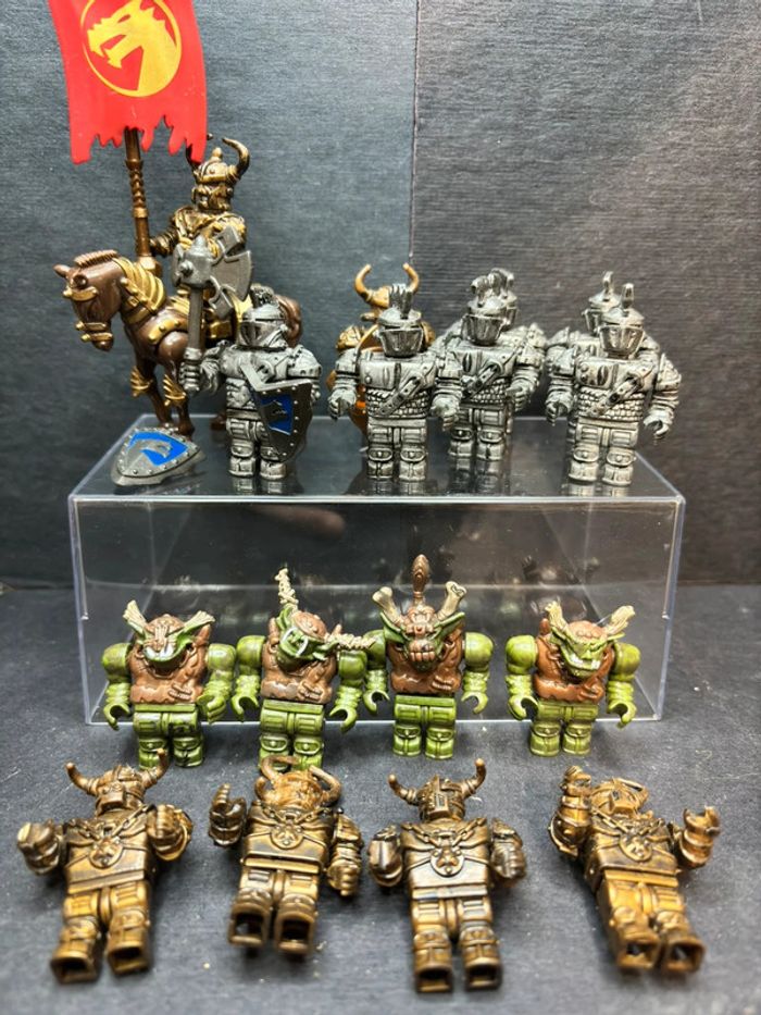 Lot de figurines mega bloks style lego dragons krystal wars