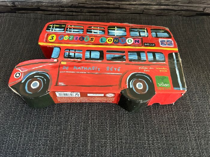 Boite de 3 puzzles en bois london Vilac - photo numéro 4