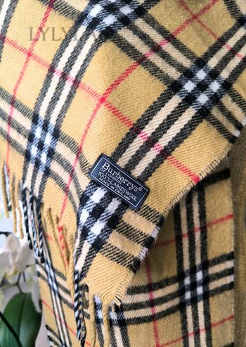 🟤 Écharpe Burberrys vintage camel – Authentique Made in England