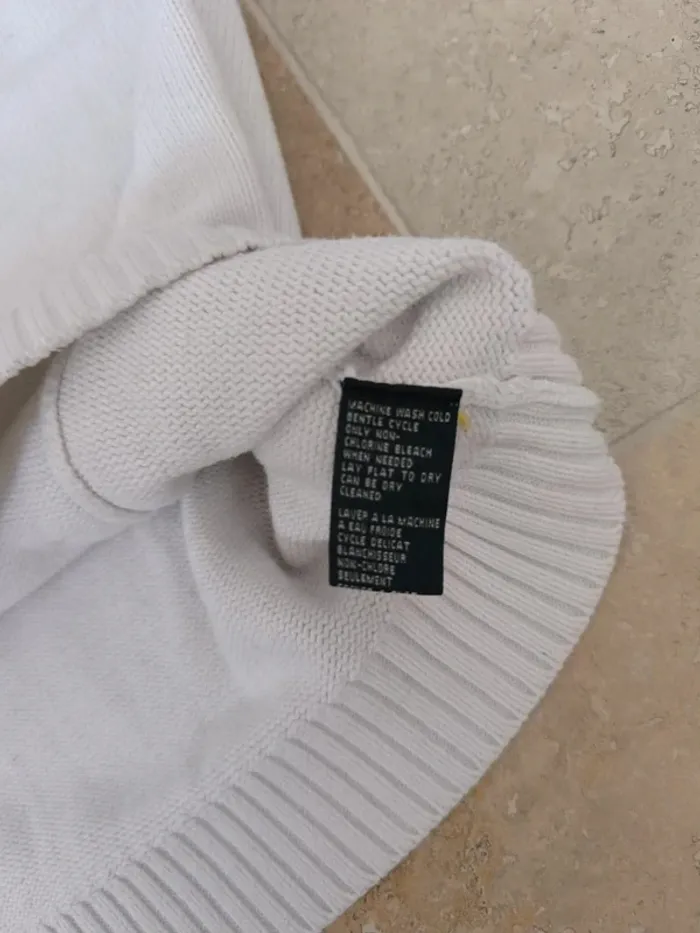 Pull sans manche femme XL blanc Lauren Ralph Lauren tâches - photo numéro 7