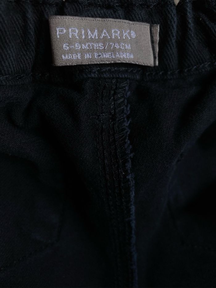 Pantalon jeggpant coton bleu marine 6/9 mois Primark - photo numéro 3