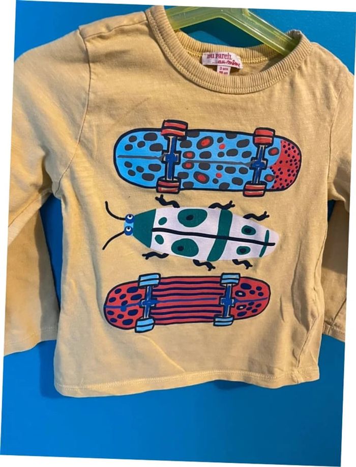 T-shirt manches longues garçon 3 ans DPAM